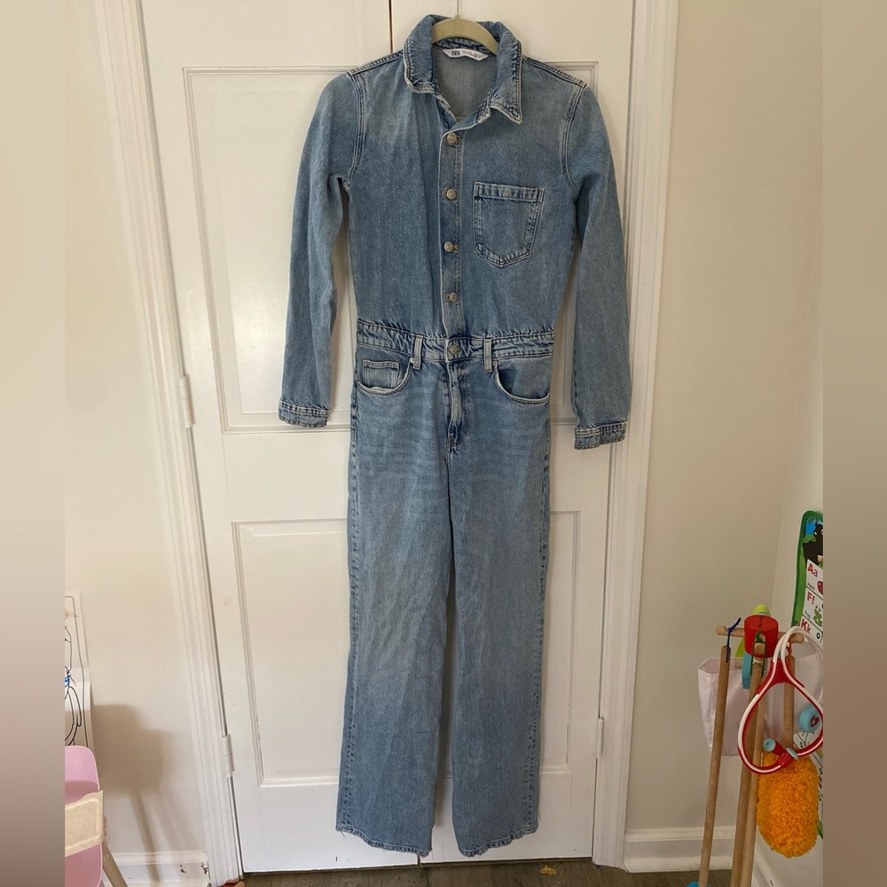 ZARA Jean Utility Jumpsuit